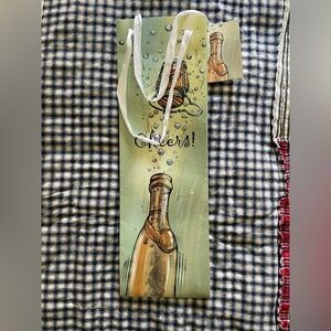 FREE WITH PURCHASE Champagne Bottle Gift Bag with Cheers Design